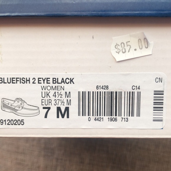 Sperry Top-Siders. Black. Size 7. New. - Picture 8 of 8